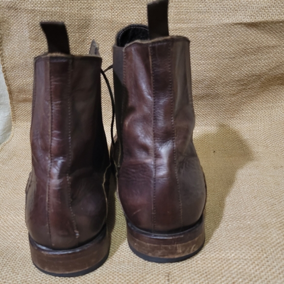 Kenneth Cole Brown Leather Rebound Lace up boot size 11.5 Made In Italy - Picture 5 of 13